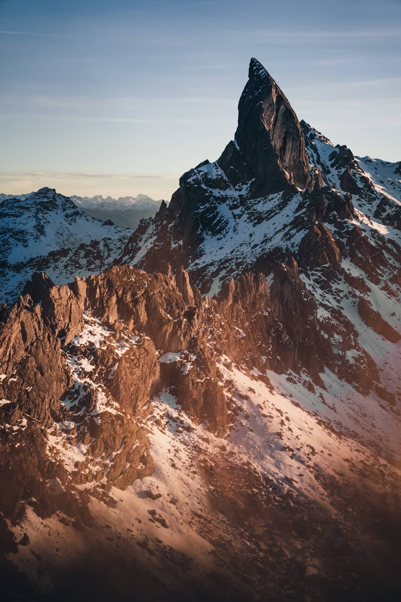 pierra menta in a fall sunset in savoie